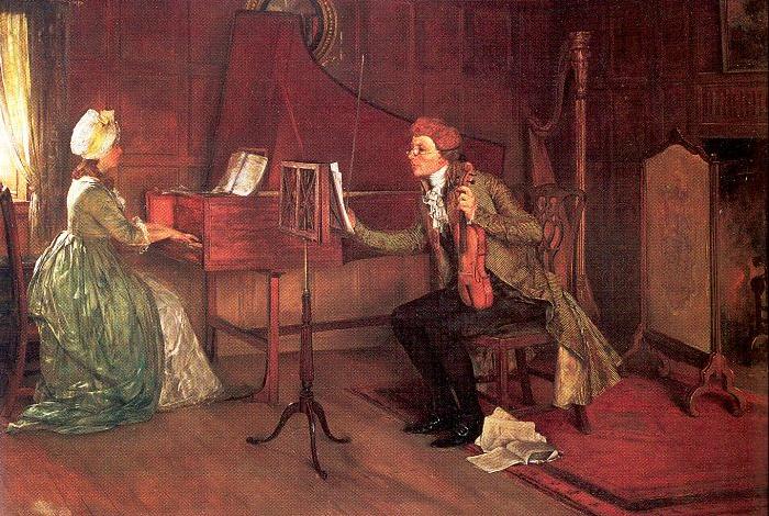 Millet, Francis David A Difficult Duet Germany oil painting art